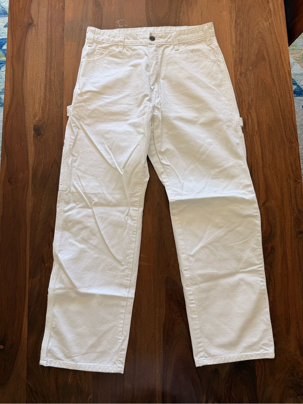 Dickies White Workwear Straight-Leg Pants